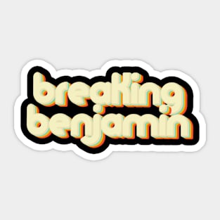 vintage color breaking benjamin Sticker